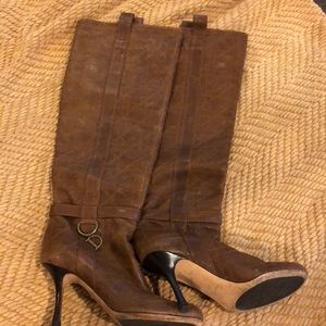 Dior brown leather boots